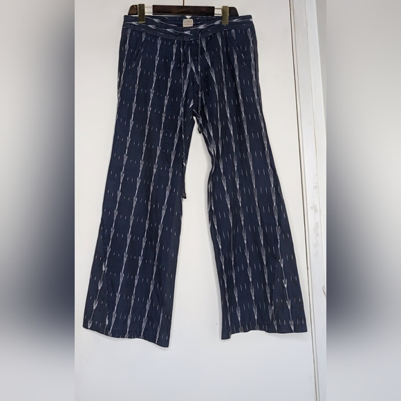 Georgie St. Barths • Cotton Wide Leg Pants in Indigo BlueLow Rise